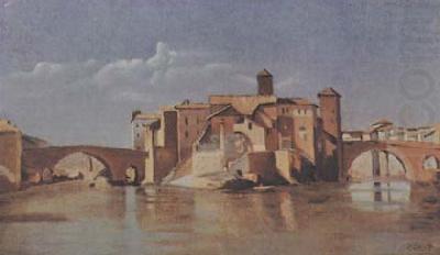 Ile et pont San Bartolomeo (mk11), Jean Baptiste Camille  Corot